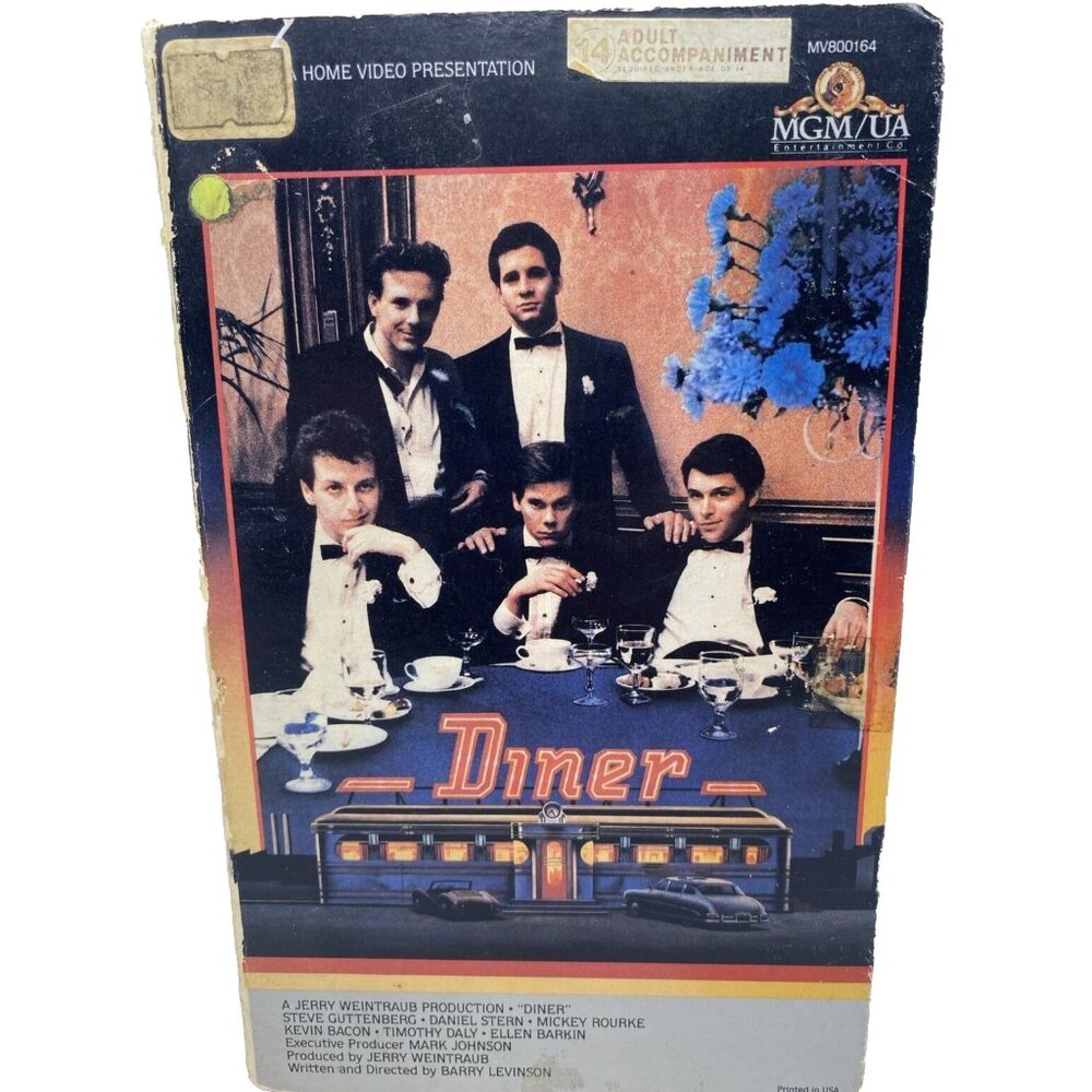 Diner VHS Big Box Case Steve Guttenberg Daniel Stern Kevin Bacon Video 1982